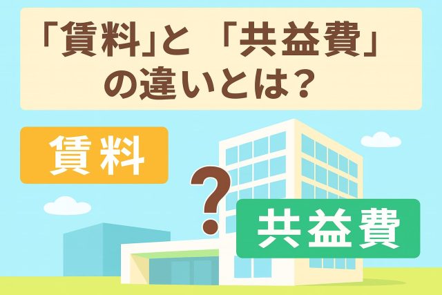 「賃料」と「共益費」の違いとは？