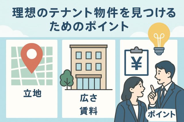 理想のテナント物件を見つけるためのポイント