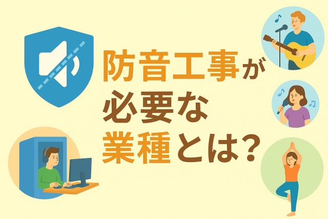 防音工事が必要な業種とは？